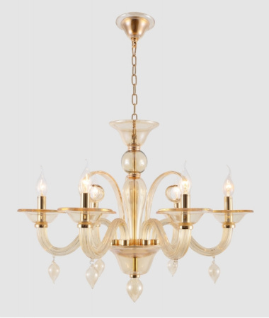 Люстры подвесные — Подвесная люстра Crystal Lux CAETANO SP-PL6 AMBER купить в 
