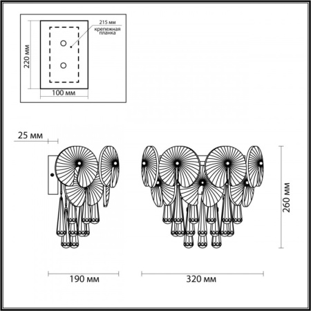 Настенные бра — Бра Odeon Light 4984/2W купить в  Настенные бра — Бра Odeon Light 4984/2W купить в