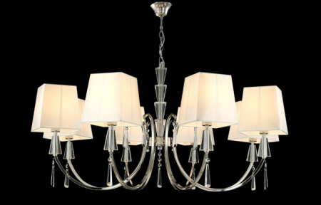 Люстры подвесные — Подвесная люстра Crystal Lux MARSELA SP-PL8 NICKEL купить в 