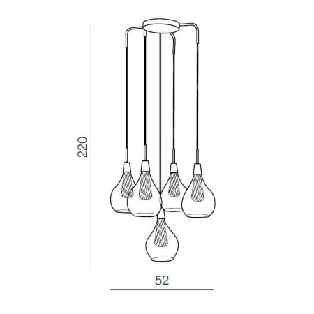 Подвесные светильники — Подвесной светильник Azzardo Elektra 5 AZ1690 купить в 