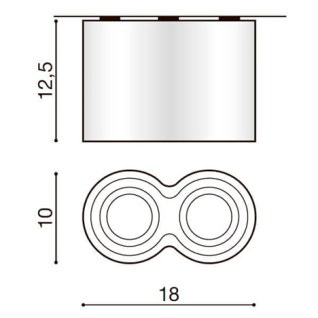 Накладные светильники — Потолочный светильник Azzardo Bross 2 AZ1787 купить в 