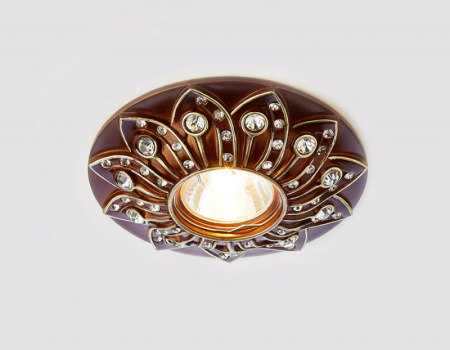 Встраиваемые точечные светильники — Встраиваемый светильник Ambrella Light D4455 BR купить в 