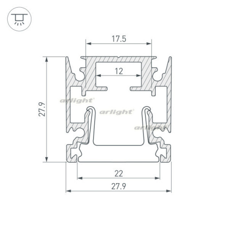 Профили для светодиодных лент — Профиль Arlight 034946 купить в  Профили для светодиодных лент — Профиль Arlight 034946 купить в