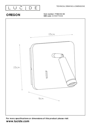Настенные бра — Бра LUCIDE 77282/03/30 купить в 