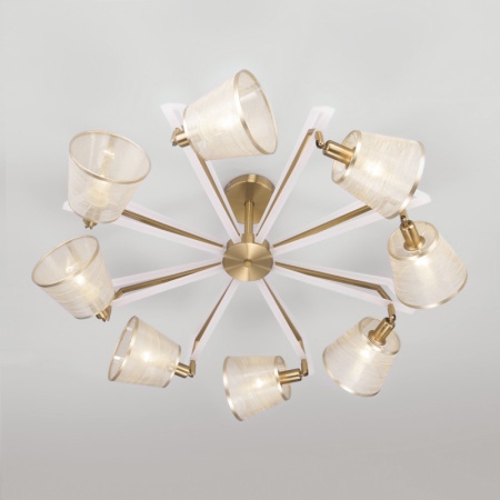 Люстры на штанге — Люстра на штанге Eurosvet 60082/8 золотая бронза купить в 