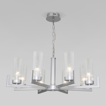 Люстры подвесные — Подвесная люстра Eurosvet 60133/8 серебро купить в 