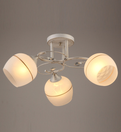 Потолочные люстры — 00889/3 белый с патиной золото купить в 