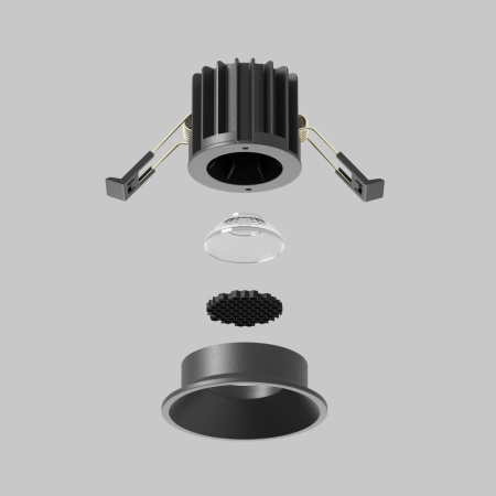 Встраиваемые точечные светильники — Встраиваемый светильник Maytoni Technical DL058-7W3K-B купить в 