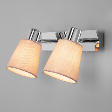 Настенные бра — Бра Eurosvet 20080/2 хром/бежевый купить в 