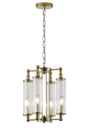 Люстры подвесные — Подвесная люстра Crystal Lux TOMAS SP4 BRASS купить в 