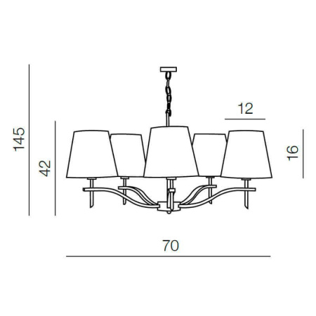 Люстры подвесные — Подвесная люстра Azzardo Princessa 5 AZ0724 купить в 
