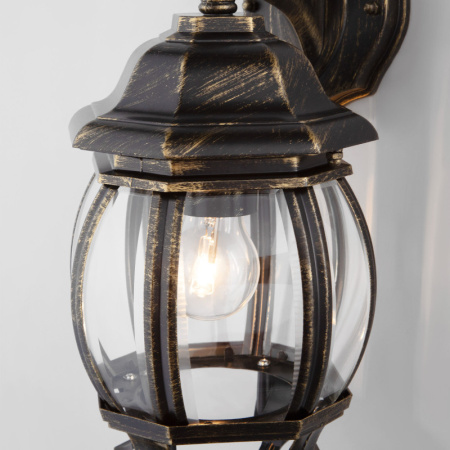 Уличные настенные светильники — Светильник настенный Elektrostandard GL 1001D черное золото купить в 