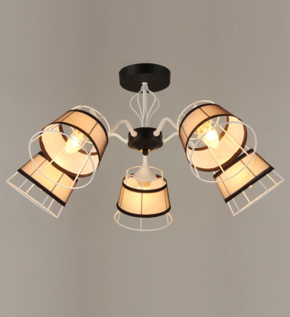 Потолочные люстры — 03114/5 черный+белый купить в 