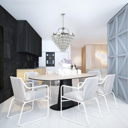 Люстры подвесные — Подвесная люстра Lumien Hall Salvatore LH0037/7P-NK-CL купить в 