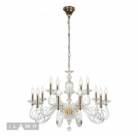 Люстры подвесные — Подвесная люстра iLamp P2328-10+5 GD купить в 