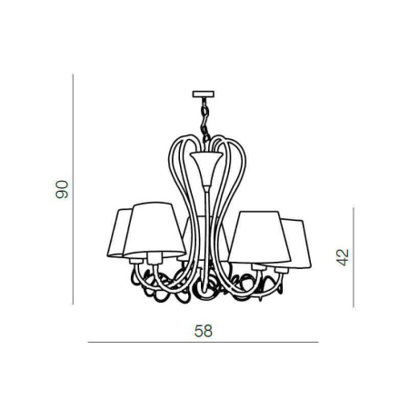 Люстры подвесные — Подвесная люстра Azzardo Giulietta 5 AZ0515 купить в 