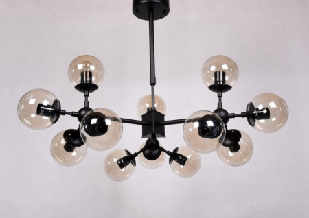 Люстры на штанге — Люстра на штанге Lumina Deco LDP 160-12 BK купить в 