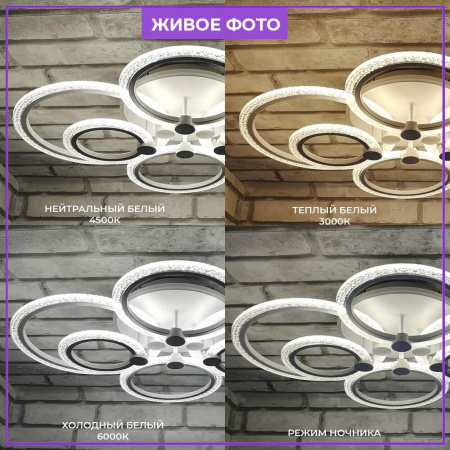 Потолочные люстры — Потолочная люстра Seven Fires Rayana SF7091/7C-WT-RGB купить в  Потолочные люстры — Потолочная люстра Seven Fires Rayana SF7091/7C-WT-RGB купить в