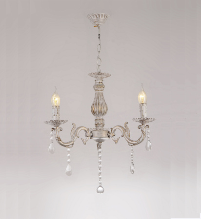 Люстры подвесные — 2881/3 белый с патиной золото купить в 