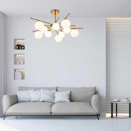 Люстры на штанге — Потолочная люстра Escada Sphere 642/10P Brass купить в  Люстры на штанге — Потолочная люстра Escada Sphere 642/10P Brass купить в