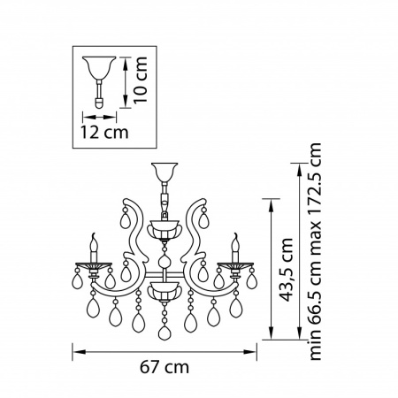 Люстры подвесные — Подвесная люстра Osgona Champa Blu 698085 купить в 