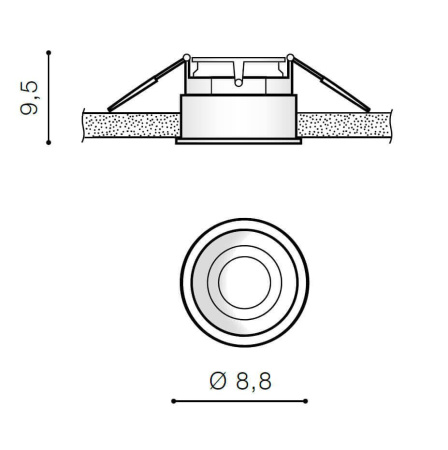 Cветильники потолочные встраиваемые — Встраиваемый светильник Azzardo Torres GU10 AZ2683 купить в 