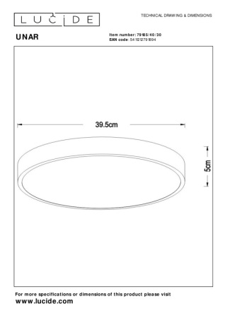 Накладные светильники — Накладной светильник LUCIDE 79185/40/30 купить в 