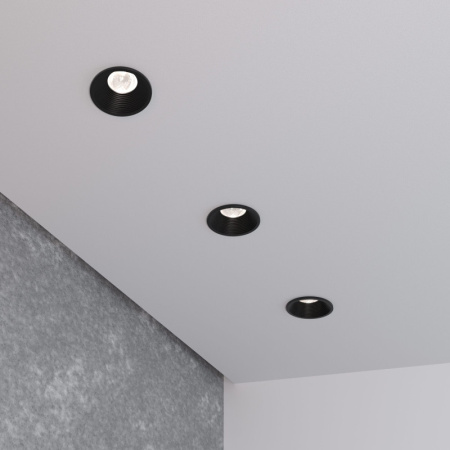 Встраиваемые точечные светильники — Встраиваемый светильник Elektrostandard 25028/LED 7W 4200K BK черный купить в 