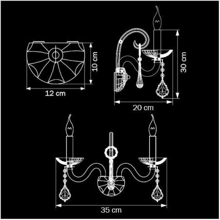 Потолочные светильники — Бра Osgona Crista 722624 купить в 