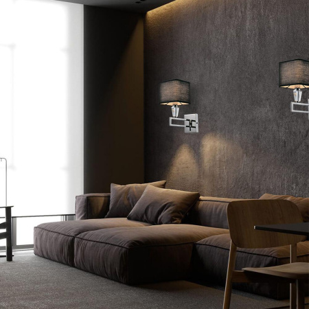 Потолочные светильники — Бра Lumien Hall Alessandriya LH1057/1W-NK-BK купить в 