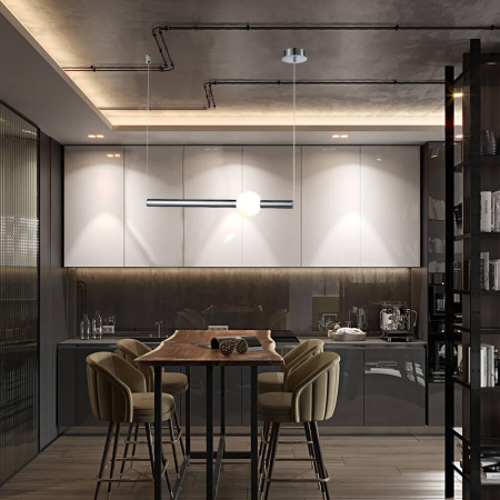 Подвесные светильники — Подвесной светодиодный светильник Lumien Hall Greniya LH8023/1PC-CR-WT купить в 