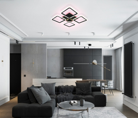 Люстры накладные — Накладная люстра Natali Kovaltseva HIGH-TECH LED LAMPS 82004 BLACK купить в  Люстры накладные — Накладная люстра Natali Kovaltseva HIGH-TECH LED LAMPS 82004 BLACK купить в
