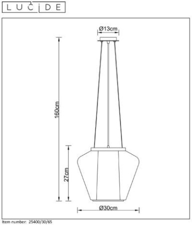 Подвесные светильники — Подвесной светильник LUCIDE 25400/30/65 купить в 