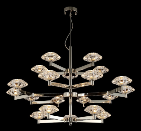 Люстры подвесные — Подвесная люстра Crystal Lux REBECA SP5+10+5 NICKEL купить в 