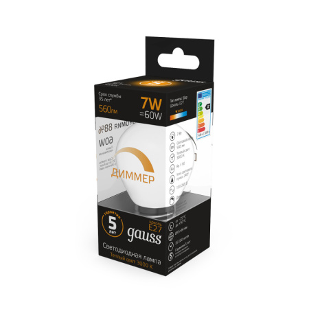 Светодиодные лампы — Светодиодная лампа Gauss 105102107-D купить в  Светодиодные лампы — Светодиодная лампа Gauss 105102107-D купить в