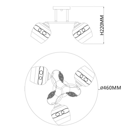 Люстры накладные — Накладная люстра Escada 1110/3PL купить в 