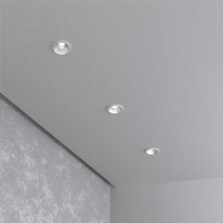 Встраиваемые точечные светильники — Встраиваемый светильник Elektrostandard 15269/LED 3W SN/WH сатин/никель / белый купить в 