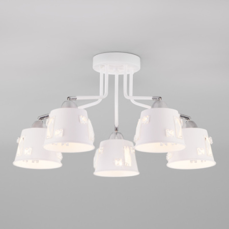 Люстры на штанге — Люстра на штанге Eurosvet 70105/5 белый купить в 