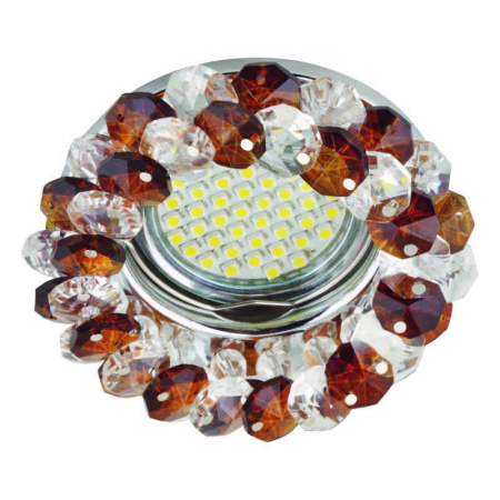 Точечные светильники — Встраиваемый светильник Fametto Fiore DLS-F130 GU5.3 Chrome/Brown купить в 