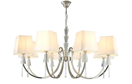 Люстры подвесные — Подвесная люстра Crystal Lux MARSELA SP-PL8 NICKEL купить в 