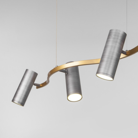 Люстры подвесные — Подвесная люстра Eurosvet 90103/5 матовый серый/золото купить в 