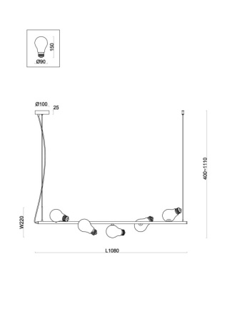 Подвесные светильники — Подвесной светильник Freya FR5372PL-05B купить в 