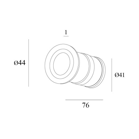 Подсветка стен и ступеней — Подсветка ступеней лестницы Denkirs DK1015-BK купить в 