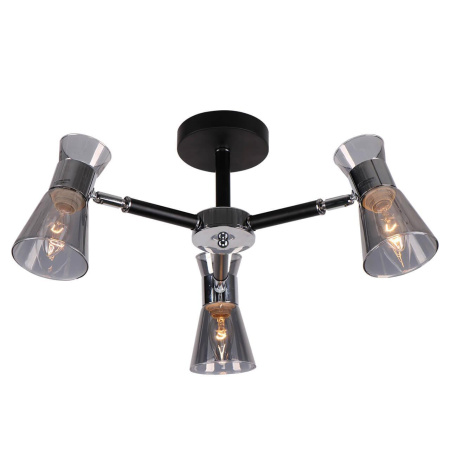 Люстры на штанге — Потолочная люстра IMEX MD.6559-3-S CH+BK купить в 