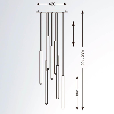Подвесные светильники — Подвесной светодиодный светильник Zumaline Loya P0461-09C-B5F4 купить в 
