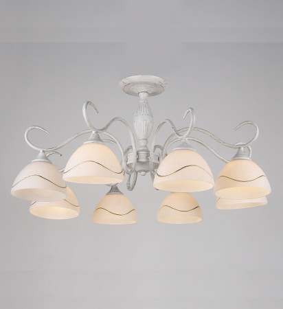 Потолочные люстры — 2548/8 белый с патиной хром купить в 