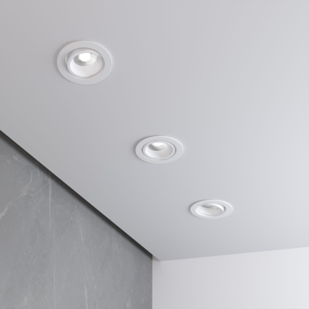 Встраиваемые точечные светильники — Встраиваемый светильник Elektrostandard 15267/LED 7W 3000K WH/WH белый/белый купить в 