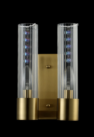 Настенные бра — Бра Crystal Lux OTONO AP2 BRASS/TRANSPARENTE купить в 