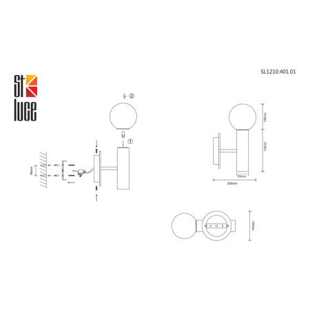 Настенные бра — Бра ST-Luce SL1210.401.01 купить в 