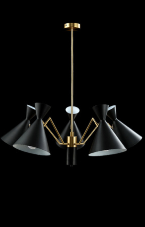 Люстры на штанге — Люстра на штанге Crystal Lux JOVEN SP5 GOLD/BLACK купить в 